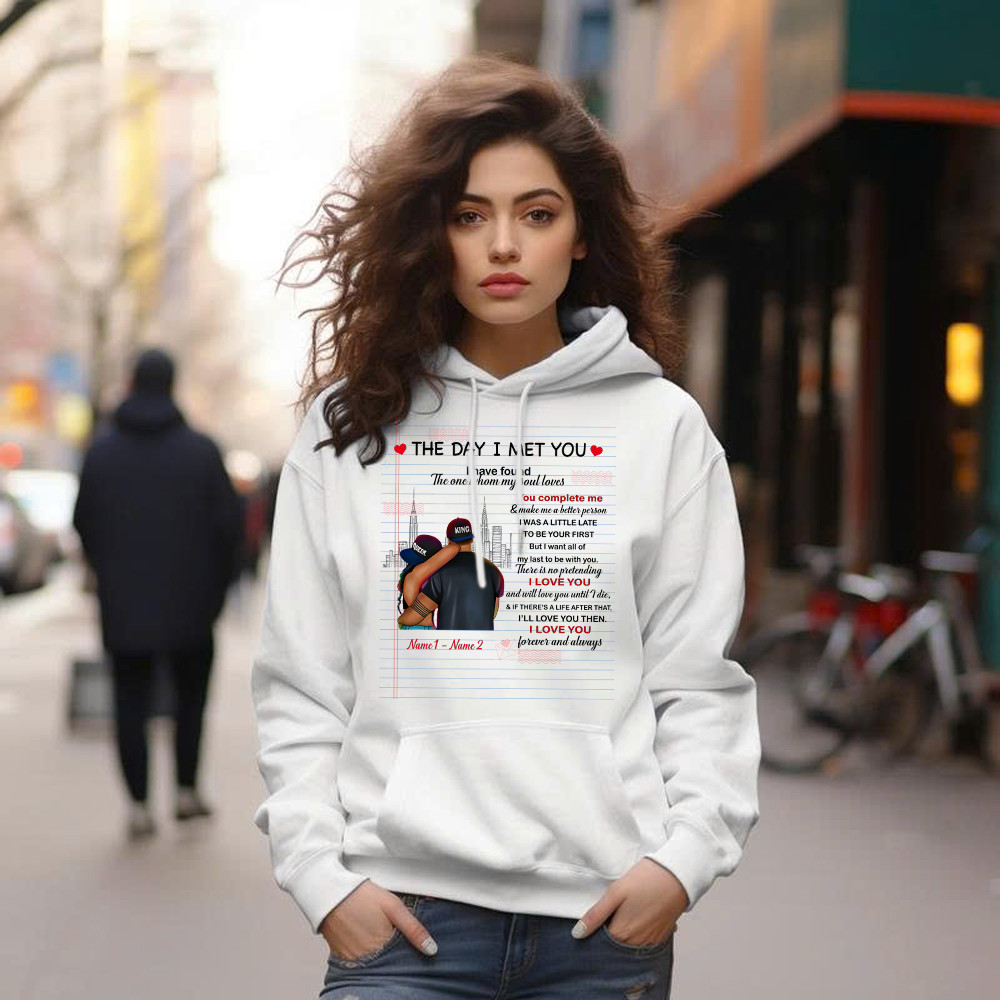 The Day I Met You I Have Found The One Whom My Soul Loves Hoodie Matching Shirts For Couples Basgiathsweatshirts - Image 5