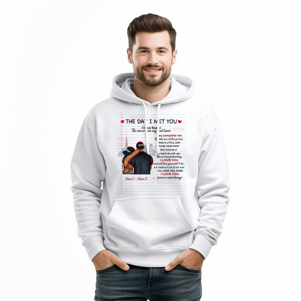 The Day I Met You I Have Found The One Whom My Soul Loves Hoodie Matching Shirts For Couples Basgiathsweatshirts - Image 3