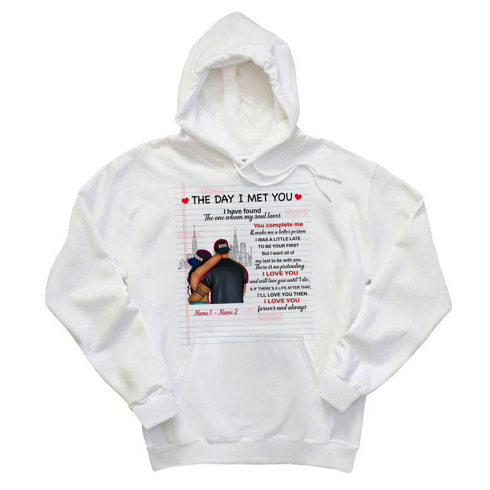 The Day I Met You I Have Found The One Whom My Soul Loves Hoodie Matching Shirts For Couples Basgiathsweatshirts - Image 2