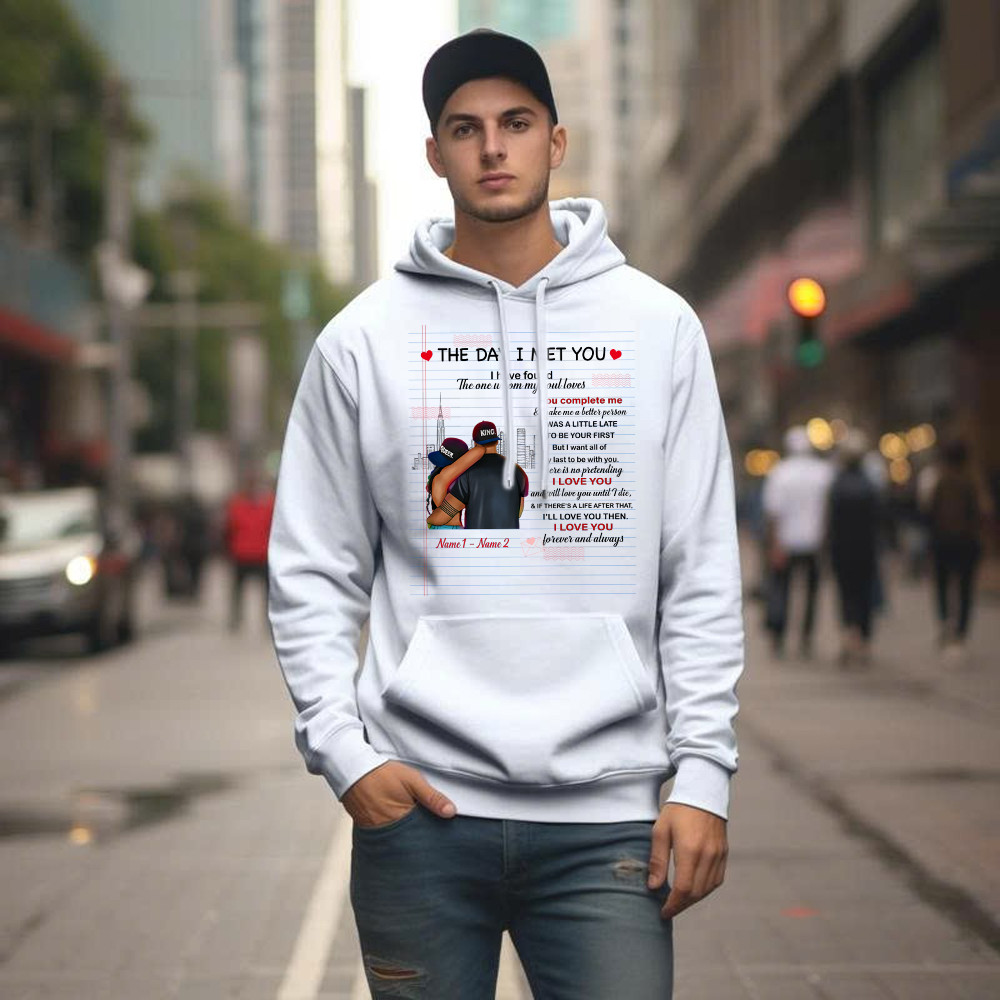 The Day I Met You I Have Found The One Whom My Soul Loves Hoodie Matching Shirts For Couples Basgiathsweatshirts - Image 4