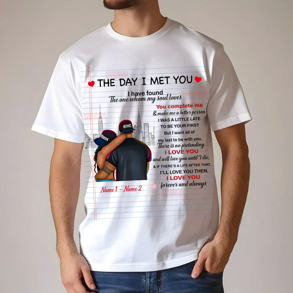 The Day I Met You I Have Found The One Whom My Soul Loves T-Shirt Matching Shirts For Couples Basgiathsweatshirts - Image 4