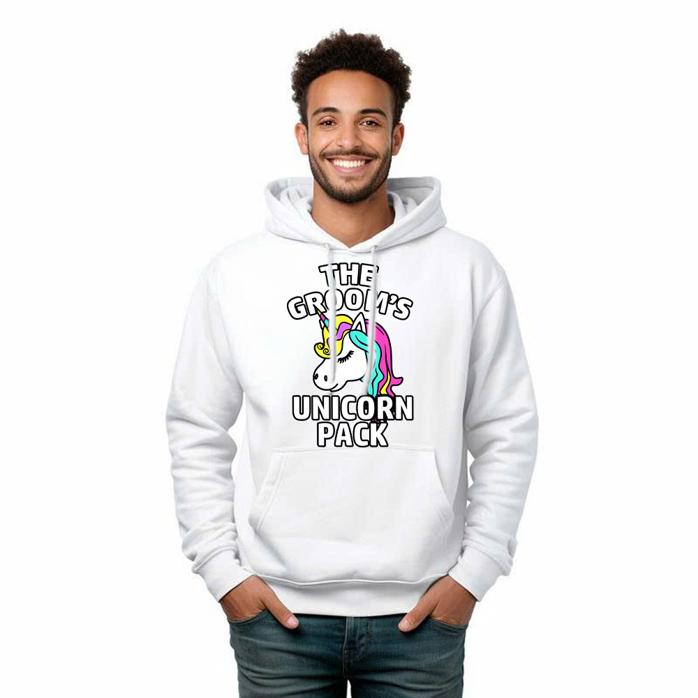 The Groom's Unicorn Pack Hoodie Funny Groomsmen Shirts Gifts For Dude Friends Basgiathsweatshirts - Image 2