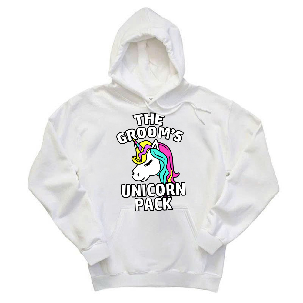 The Groom's Unicorn Pack Hoodie Funny Groomsmen Shirts Gifts For Dude Friends Basgiathsweatshirts
