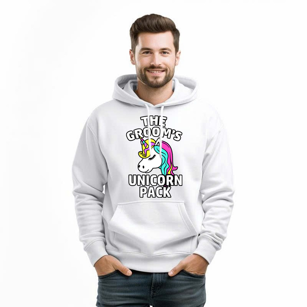 The Groom's Unicorn Pack Hoodie Funny Groomsmen Shirts Gifts For Dude Friends Basgiathsweatshirts - Image 3