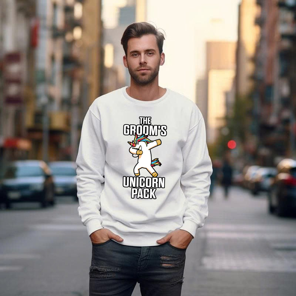 The Groom's Unicorn Pack Sweatshirt Funny Groomsmen Shirt Best Gifts For Groomsmen Basgiathsweatshirts - Image 2