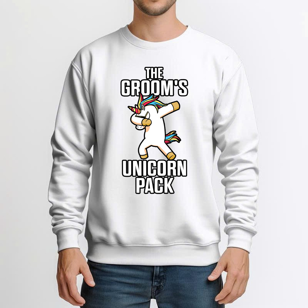 The Groom's Unicorn Pack Sweatshirt Funny Groomsmen Shirt Best Gifts For Groomsmen Basgiathsweatshirts - Image 3