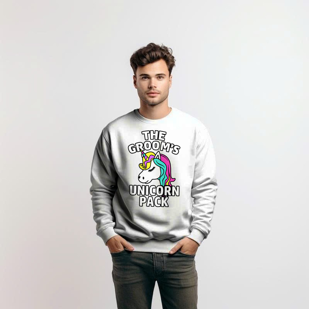 The Groom's Unicorn Pack Sweatshirt Funny Groomsmen Shirts Gifts For Dude Friends Basgiathsweatshirts - Image 5