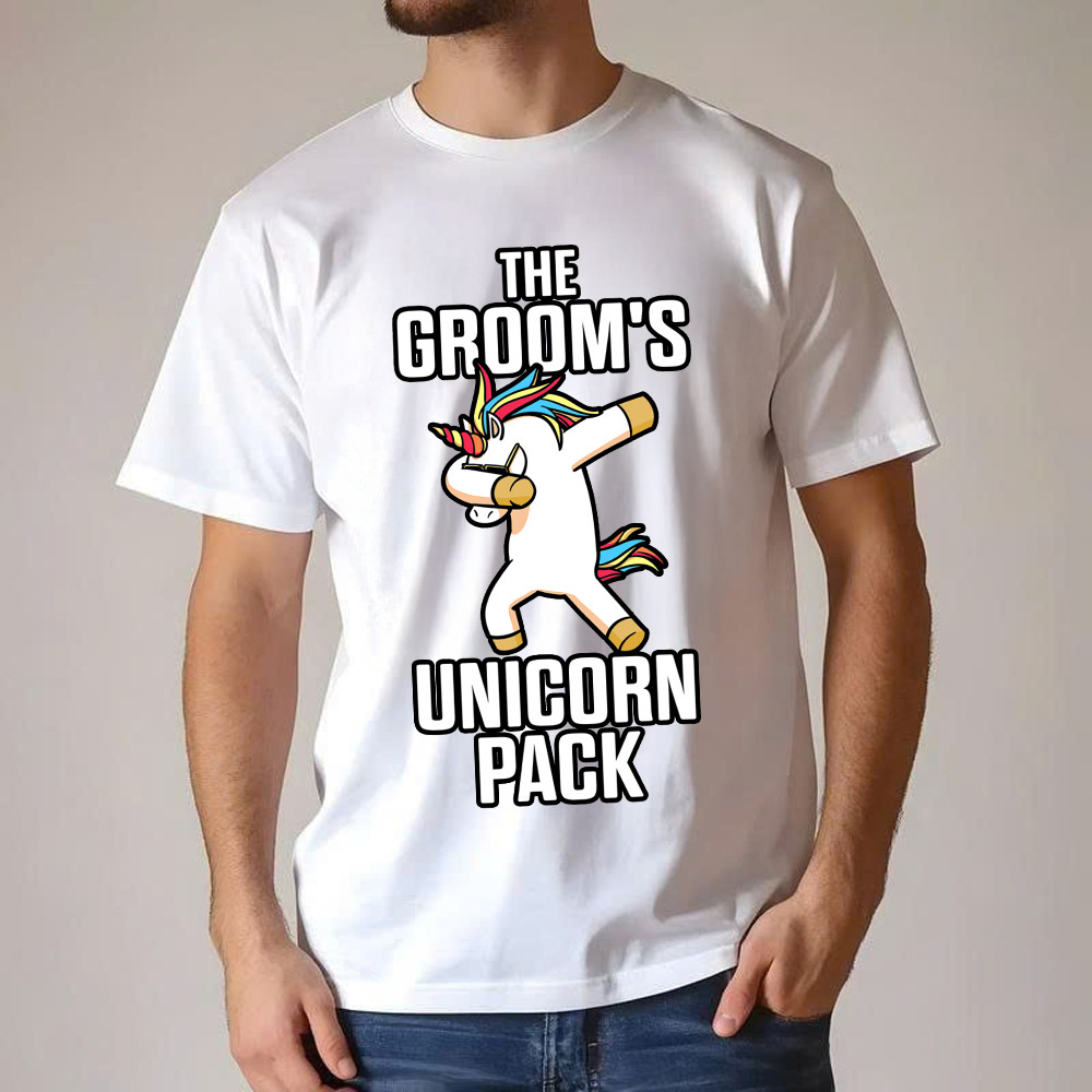 The Groom's Unicorn Pack T Shirt Funny Groomsmen Shirt Best Gifts For Groomsmen Basgiathsweatshirts - Image 3