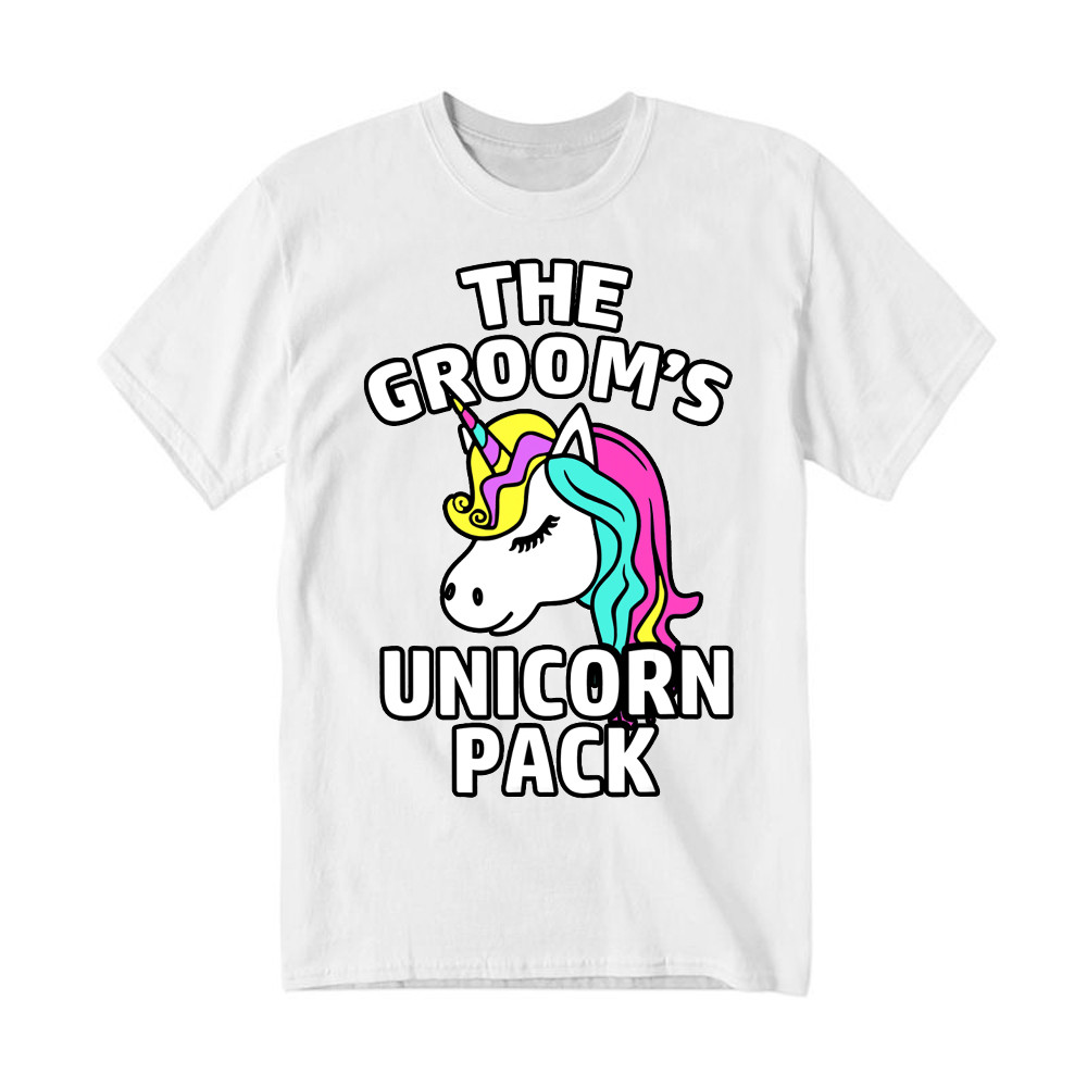 The Groom's Unicorn Pack T Shirt Funny Groomsmen Shirts Gifts For Dude Friends Basgiathsweatshirts