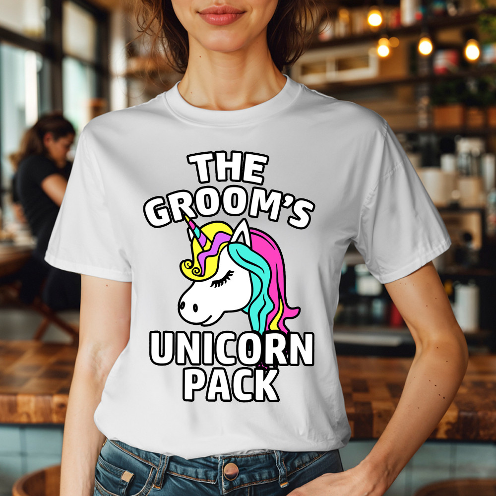 The Groom's Unicorn Pack T Shirt Funny Groomsmen Shirts Gifts For Dude Friends Basgiathsweatshirts - Image 5