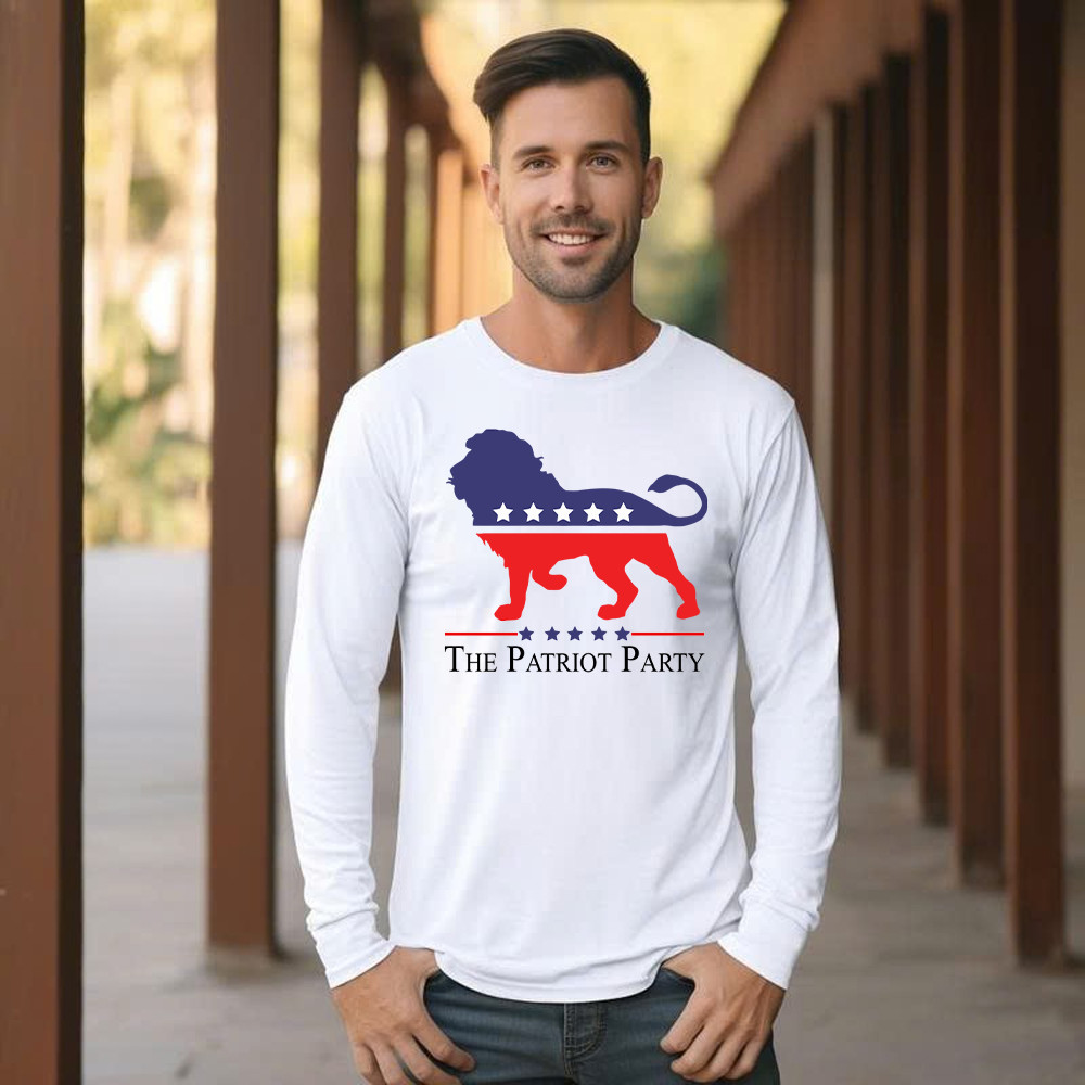 The Patriot Party Shirt Political Lion Trump MAGA The Patriot Party Long Sleeve Shirt Merch Basgiathsweatshirts - Image 5