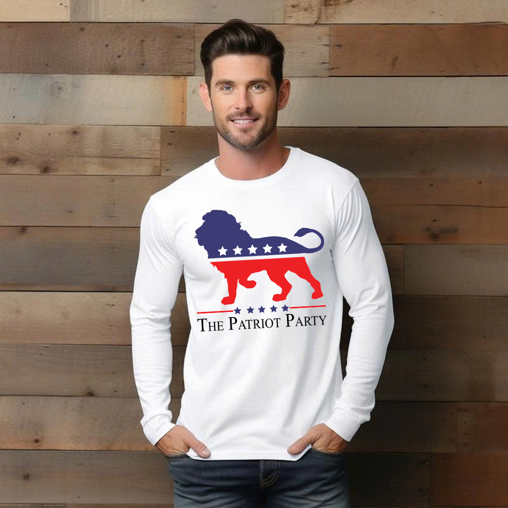 The Patriot Party Shirt Political Lion Trump MAGA The Patriot Party Long Sleeve Shirt Merch Basgiathsweatshirts - Image 3