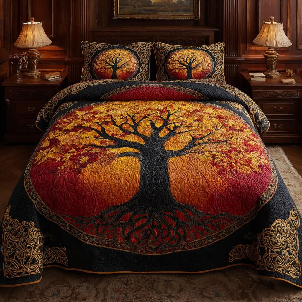 Tree Of Life Moonlit Quilted Bedding Set Mystical Bedroom Decorations Tree Of Life Gifts Ideas