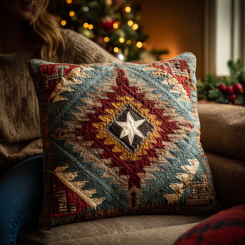 Tribal Horizon Quilted Pillow Case Nice Pillow Covers Native American Presents