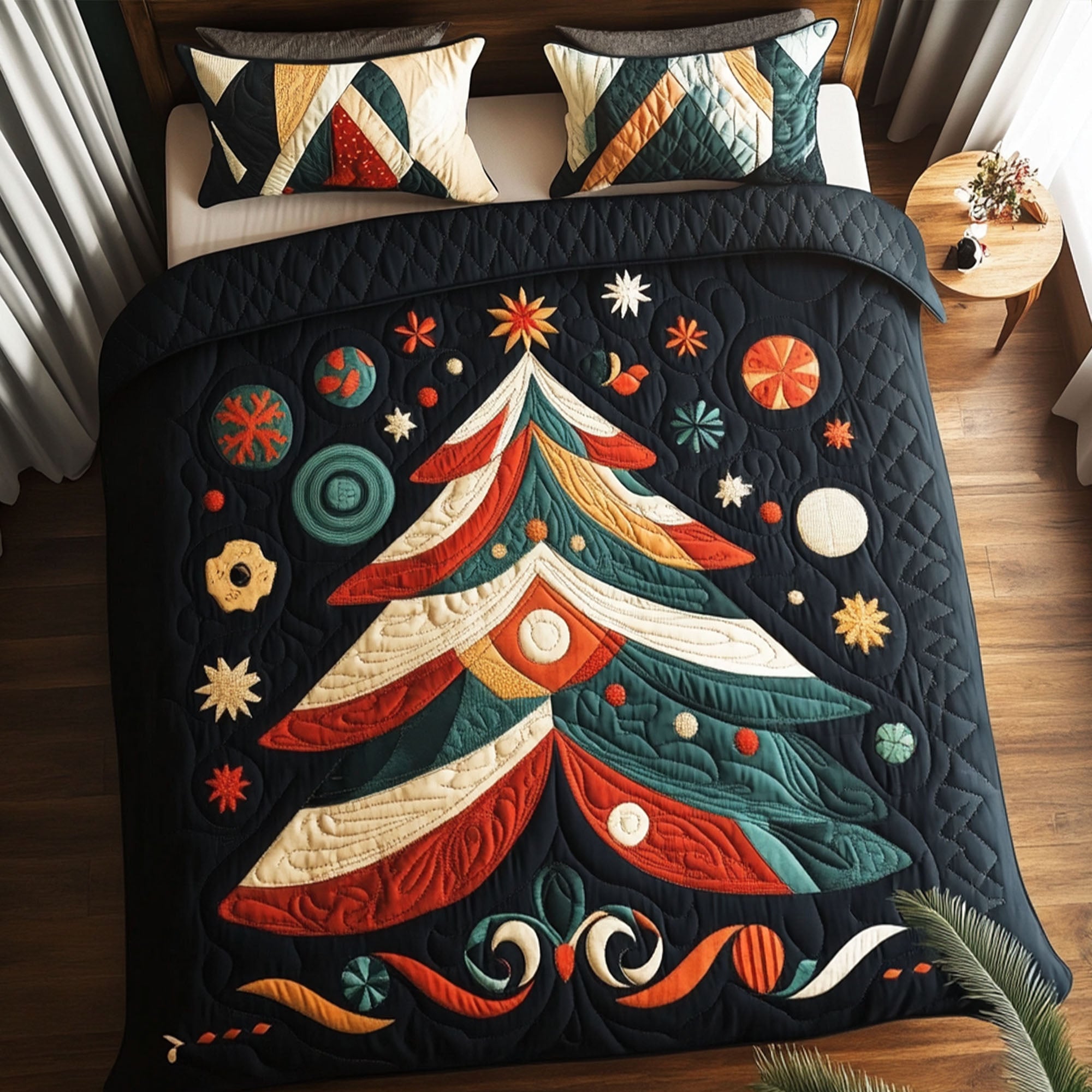 Twinkling Tree Dreams Quilted Bedding Set Secret Santa Presents