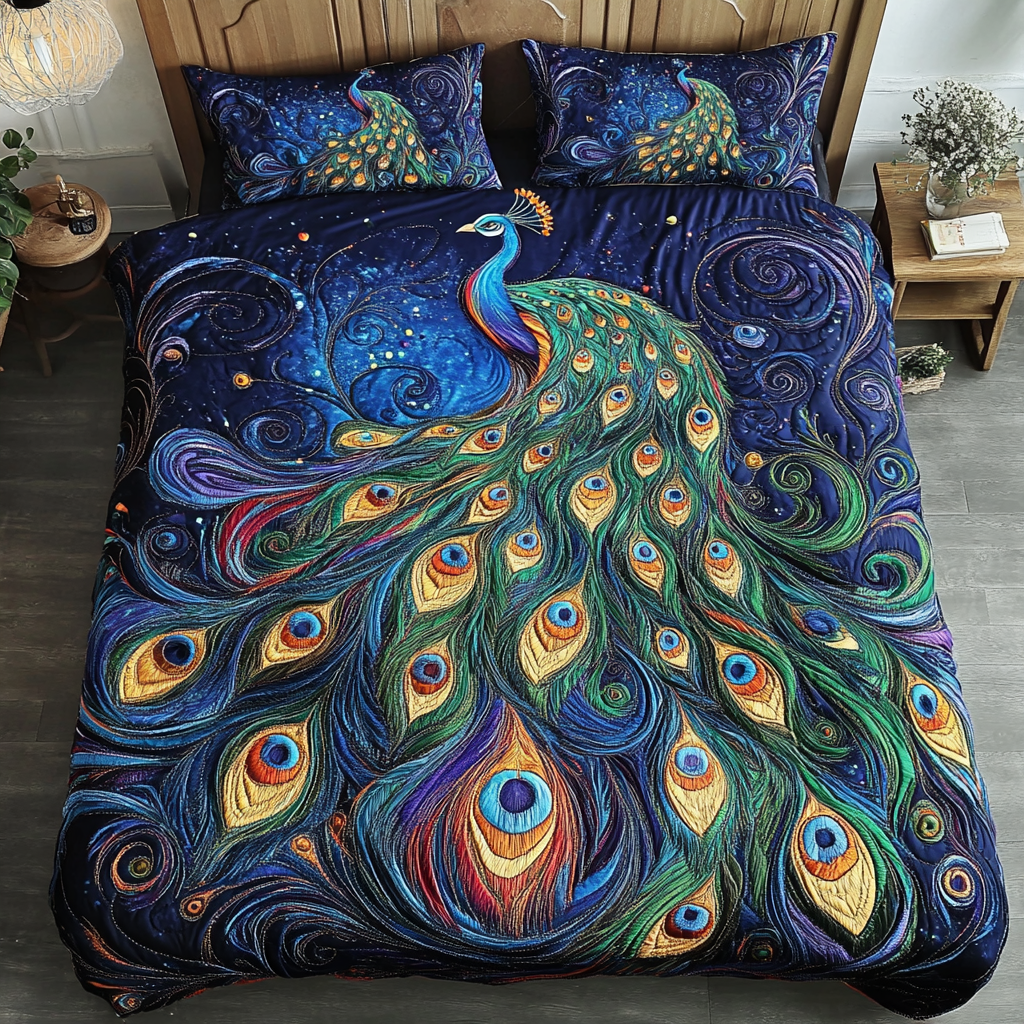 Vibrant Glory Quilted Bedding Set Native American Gift Ideas