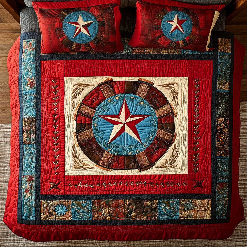 Western Skies Quilted Bedding Set Best Gifts For Cow Lovers