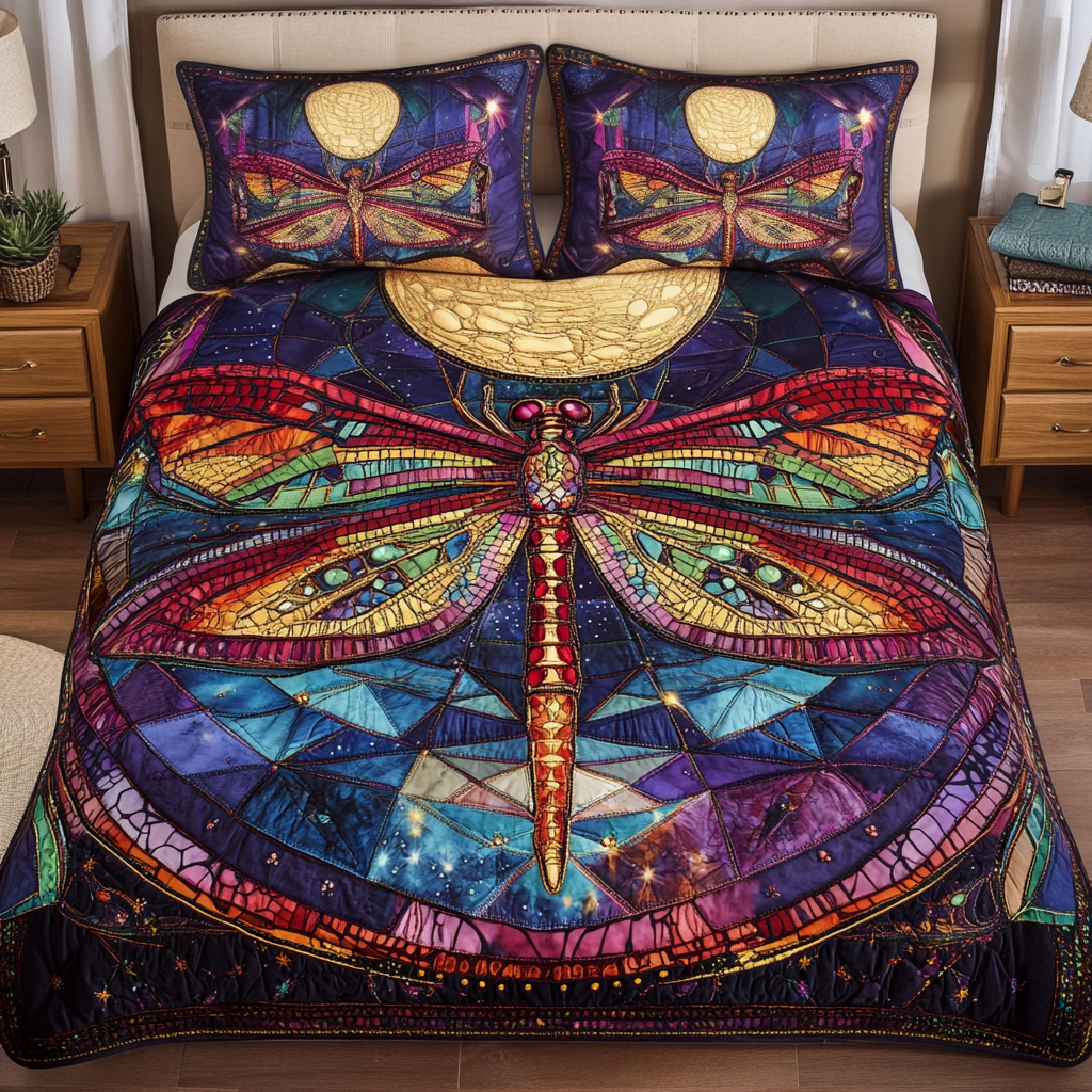 Whispering Wings Quilted Bedding Set Dragonfly Christmas Gifts