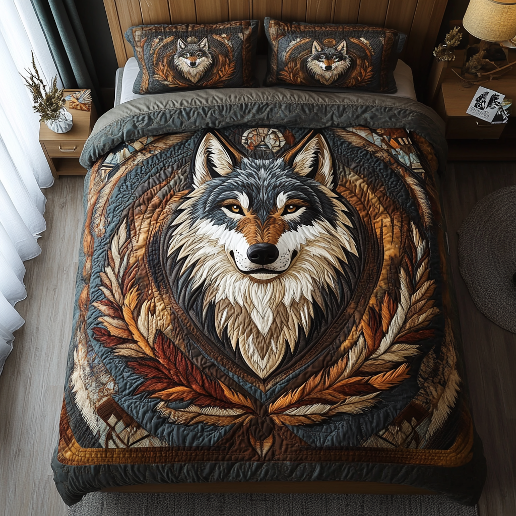 Wild Guardian Quilted Bedding Set Christmas Gifts For Wife