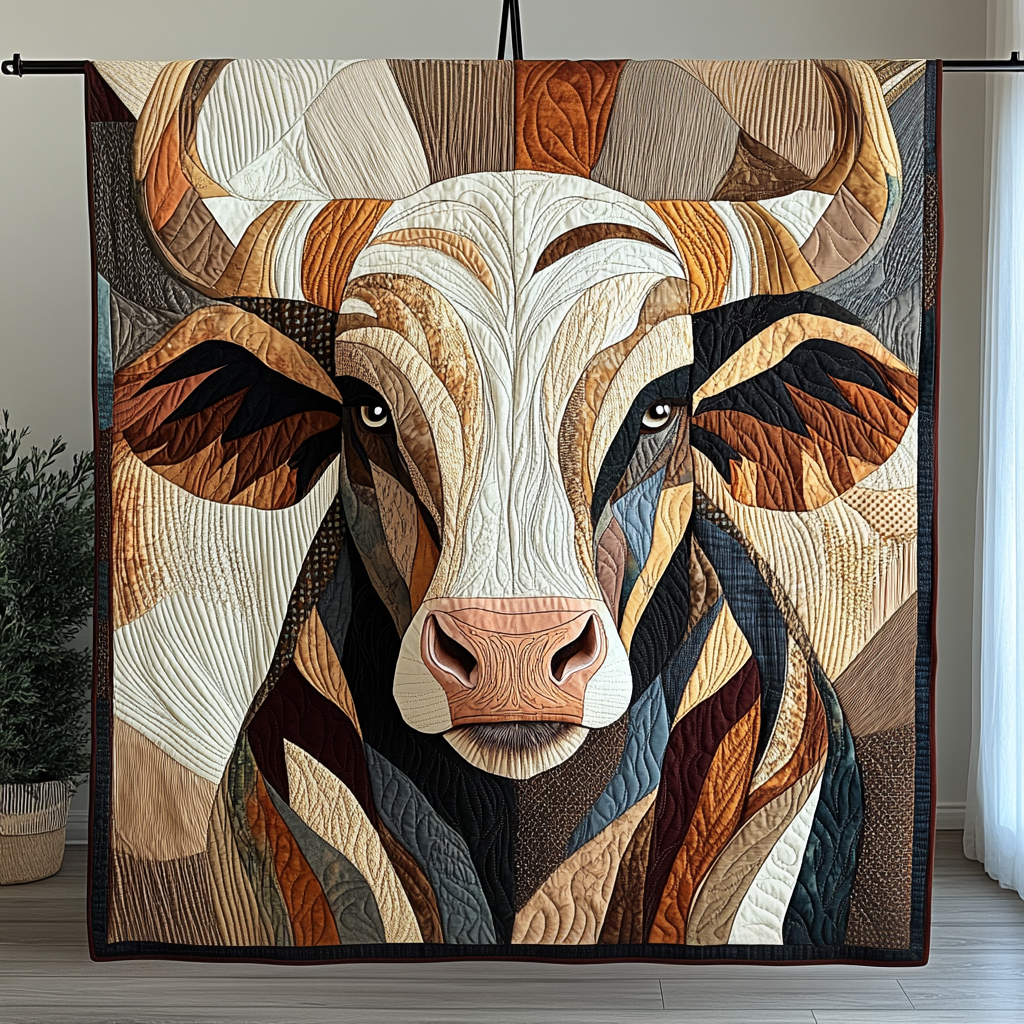 Wild West Quilted Blanket Home Bedding Decor Gifts For Cow Lovers
