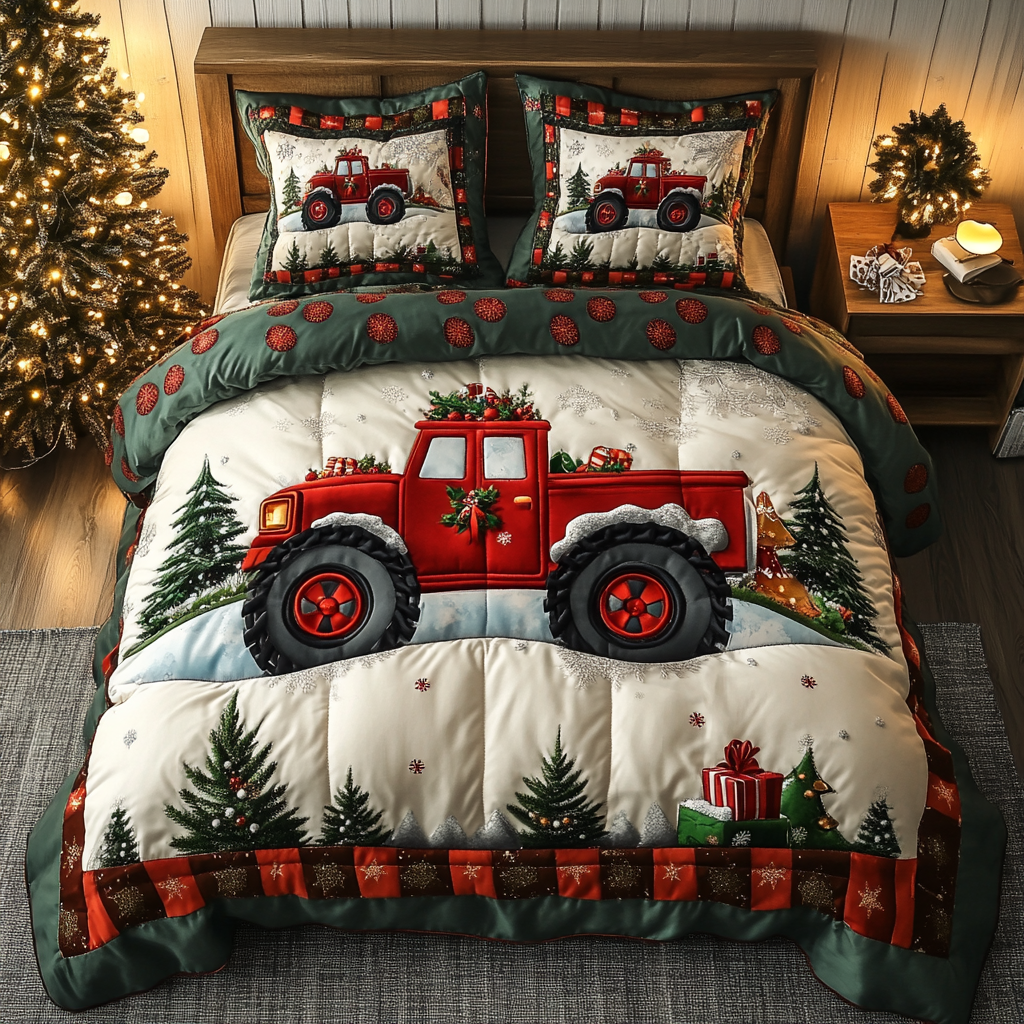 Winter Drive Quilted Bedding Set Mummy Daughter Gifts
