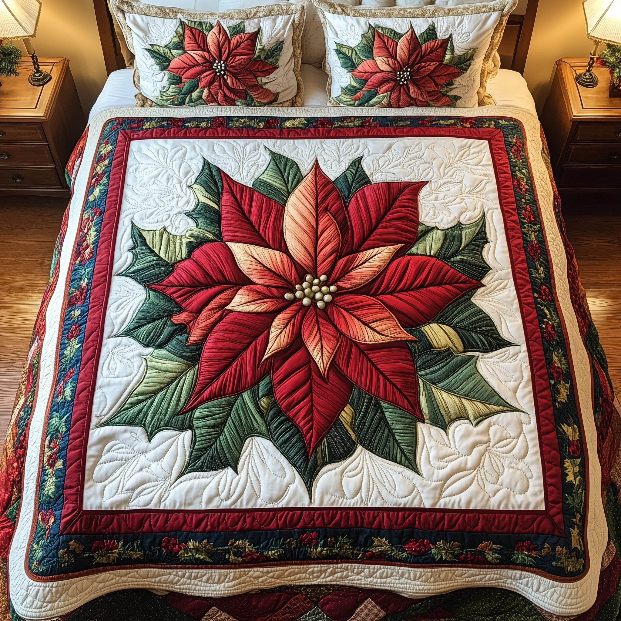 Winter Red Quilted Bedding Set Christmas Ideas For Men