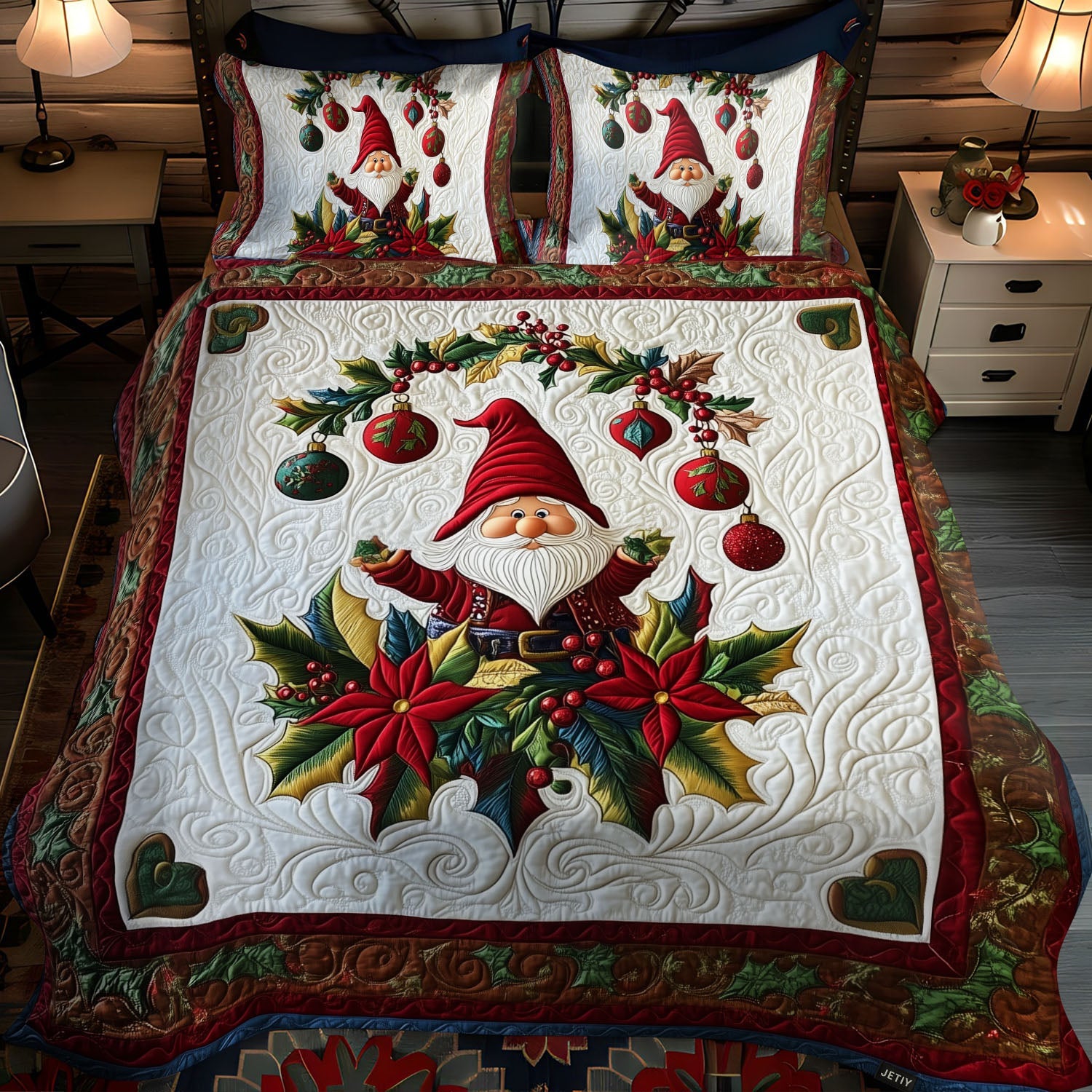 Winter Smiles Quilted Bedding Set Unique Christmas Gifts