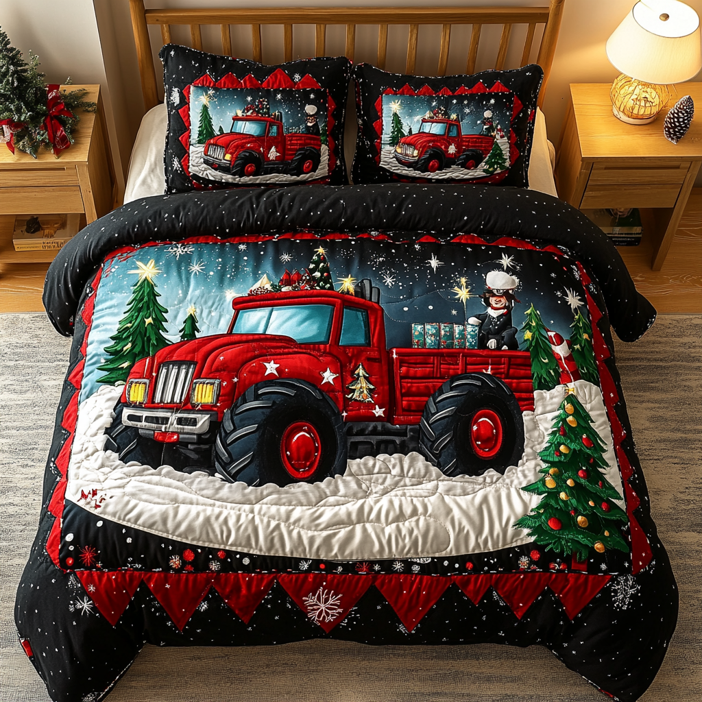 Winter Wheels Quilted Bedding Set Daughter To Mum Gifts