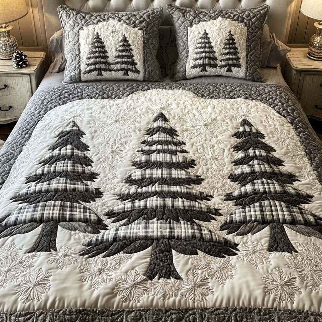 Winter Whisper Quilted Bedding Set Family Xmas Present Ideas