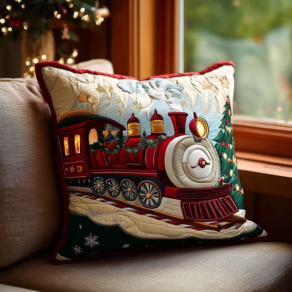 Winter Wonderland Express Quilted Pillow Case Christmas Pillow Covers Best Holiday Gifts 2025