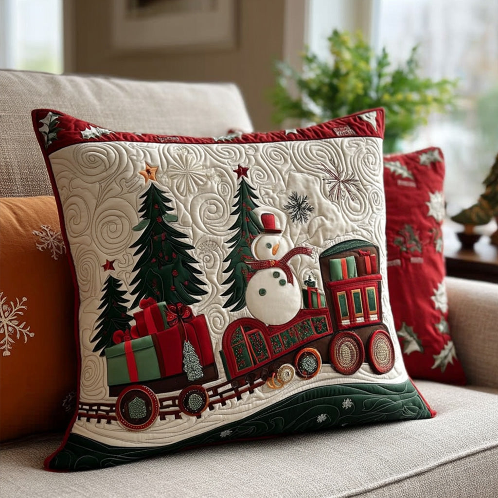 Winter Wonderland Tracks Quilted Pillow Case Holiday Pillow Cases Top Christmas Gifts 2025