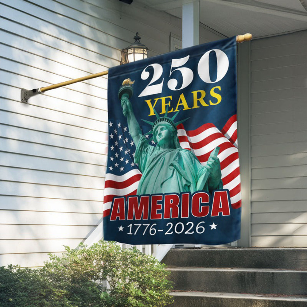 250 Years Of America United States Semiquincentennial Flag 1776 2026 USA Liberty Statues