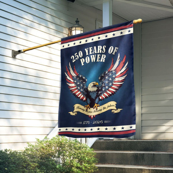 250 Years Of Power 1776??026 USA Anniversary Flag Best Patriotic Horse Veteran Decor