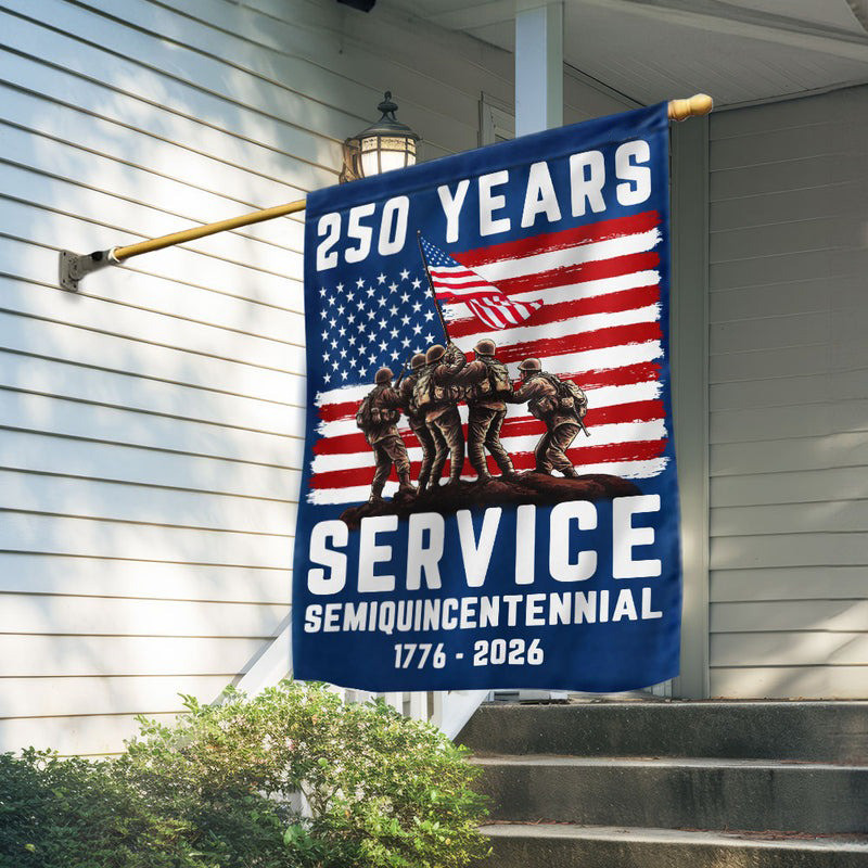 250Th Anniversary 250 Years Service Flag 1776 2026 Semiquincentennial Veteran Home Decor