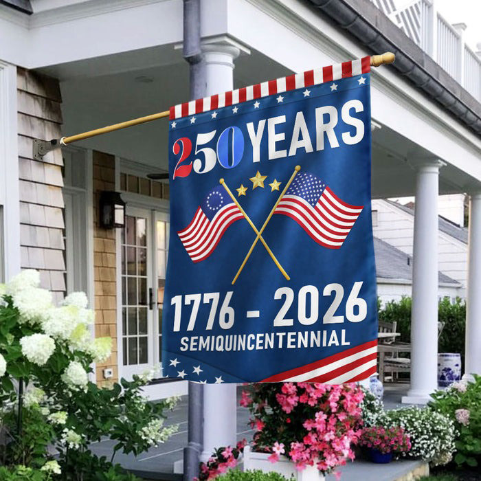 250Th Anniversary Semiquincentennial Flag 1776 2026 Honor Independence Patriotic Decor