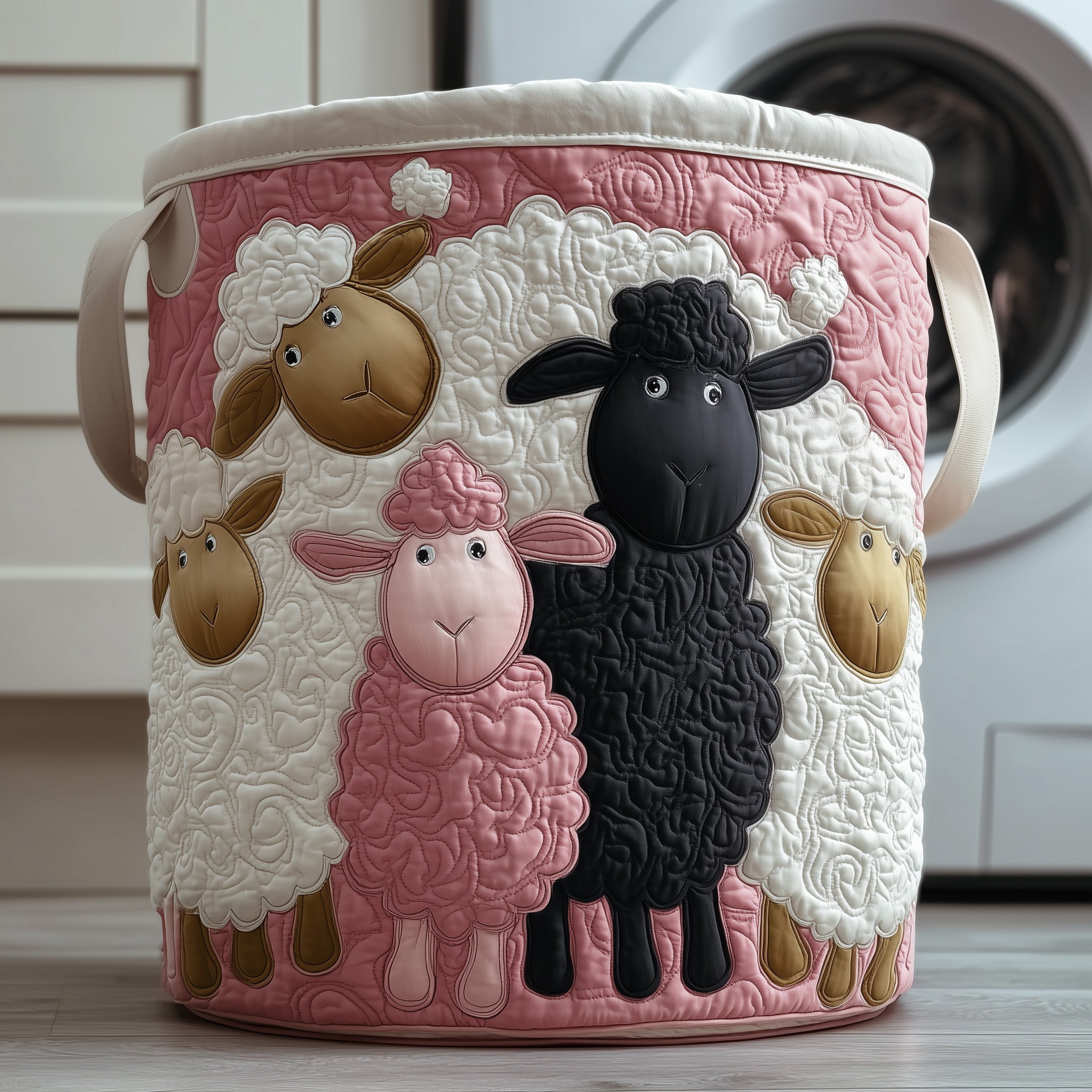 Adorable Sheep Quilted Laundry Basket Cute Clothes Hamper Best Gifts For Sheep Lovers
