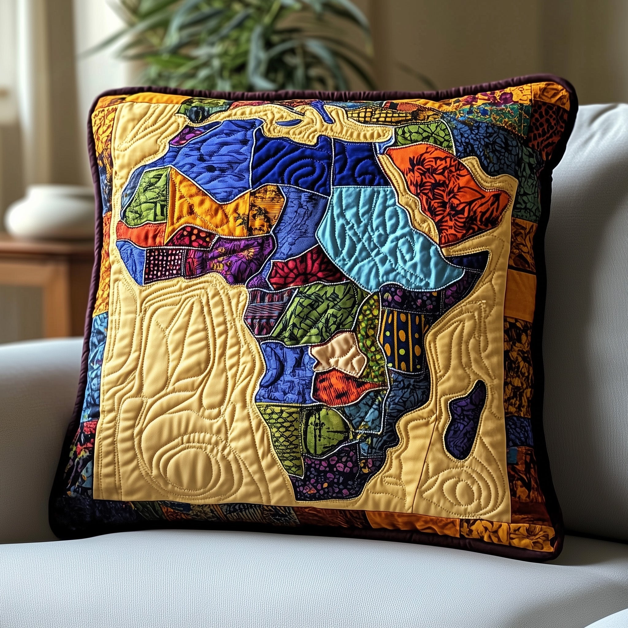African Dream Quilted Pillow Case Square Pillow Cushion CoverBest Melanin Gifts Black women
