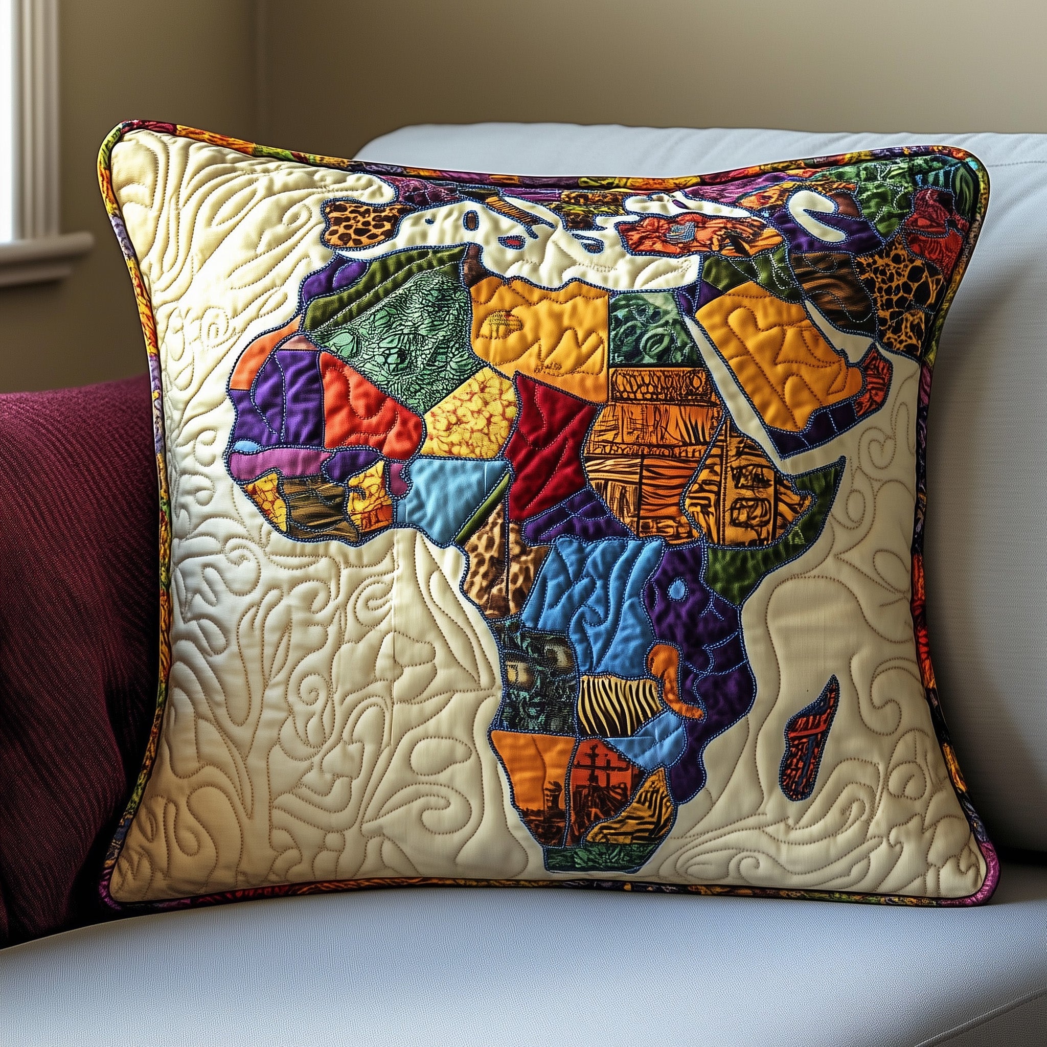 African Dream Quilted Pillow Case Square Pillow Cushion CoverBlack History Month Gifts Melanin Women