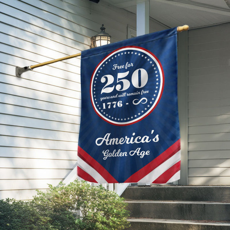 America's Golden Age 250Th Anniversary Flag Semiquincentennial 1776 2026 Patriot Yard Decor