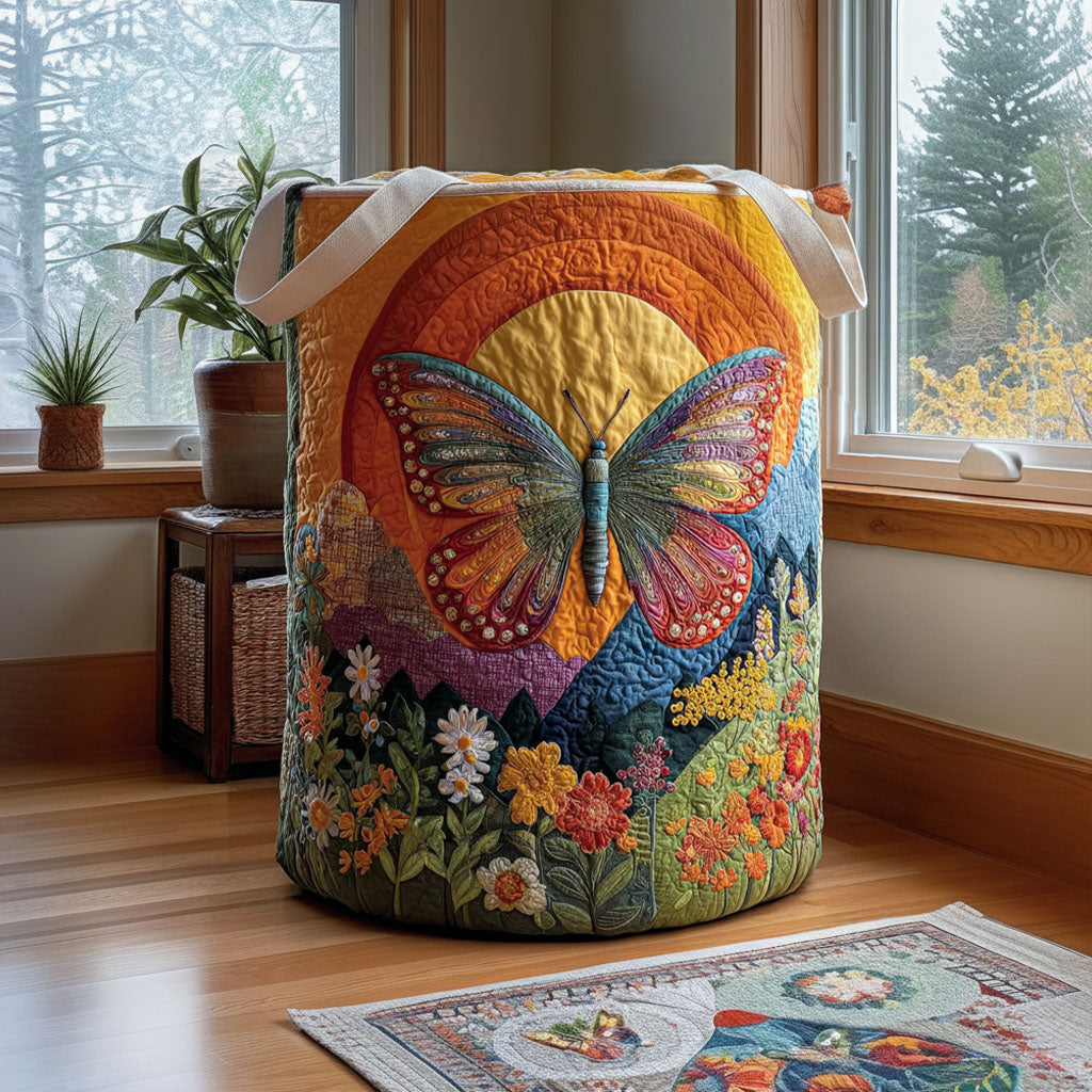 Aurora Butterfly Sunshine Floral Laundry Basket Best Laundry Hamper Gifts For Family