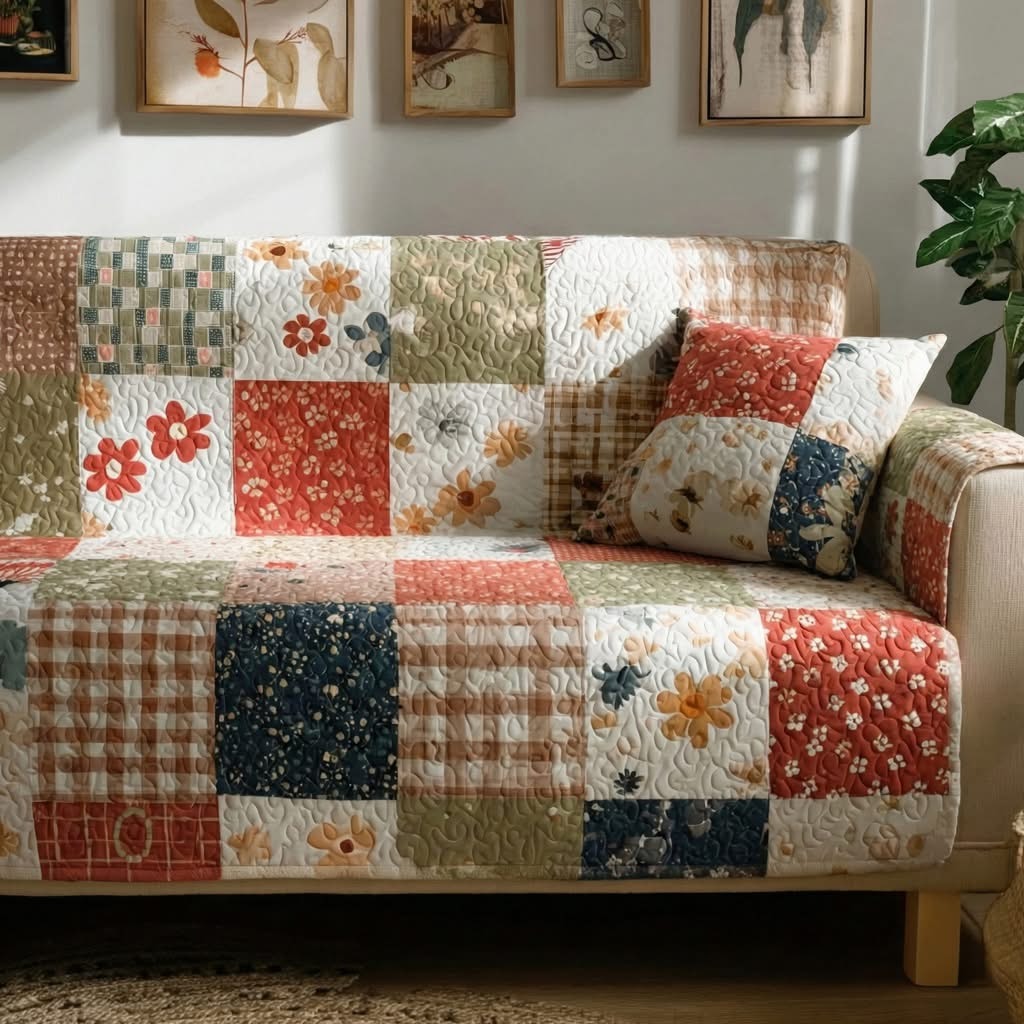 Autumn Patchwork Quilted Sofa Cover Best Covers For Sofas Gifts For Relatives