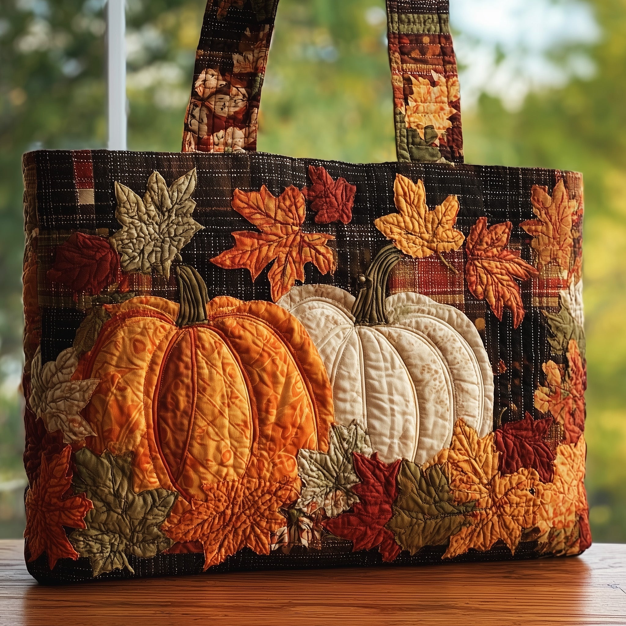 Autumn Pumpkin Quilted Tote Bag Best Tote Bags For Women Gift Ideas For Fall