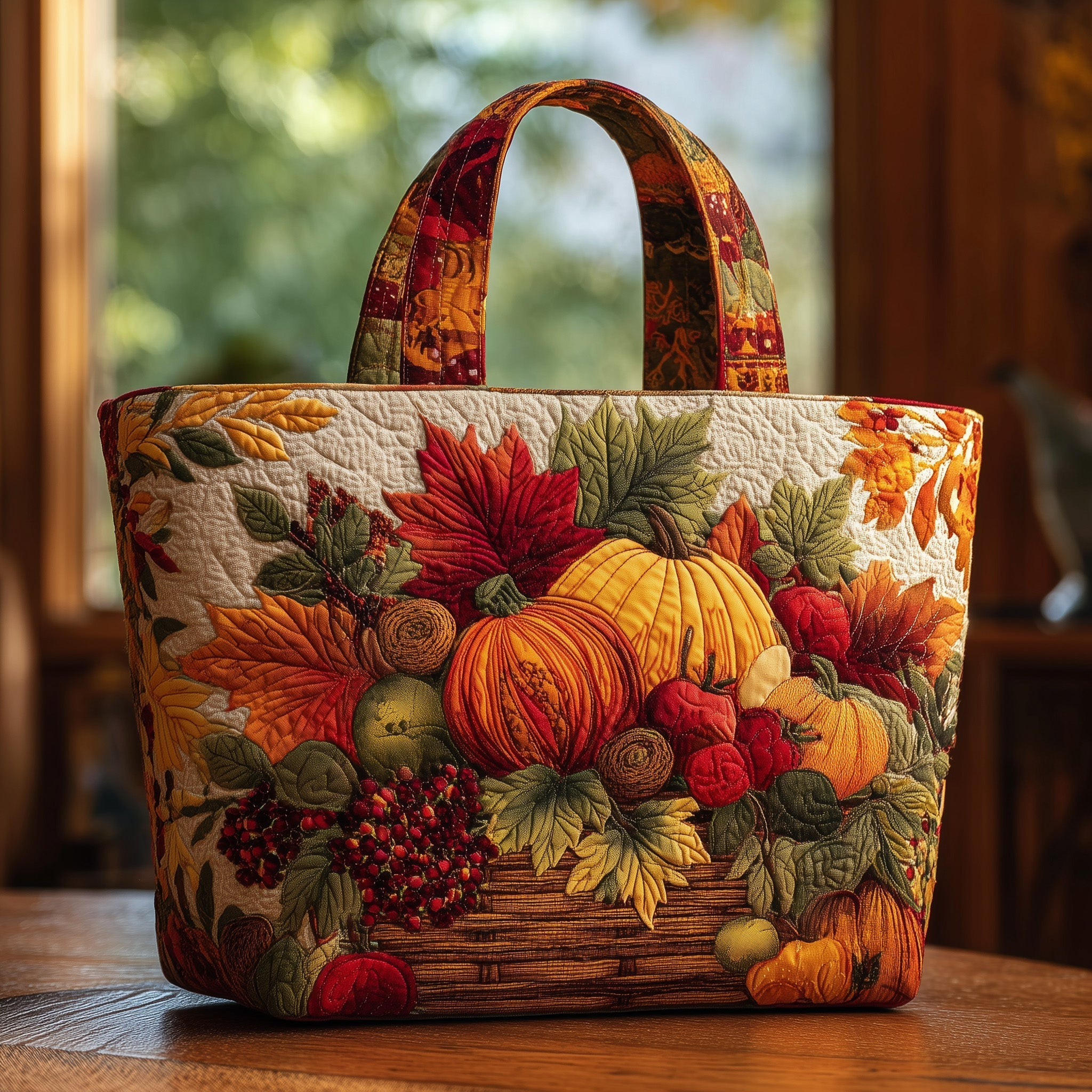Autumn Vibe Quilted Tote Bag Cool Tote Bags For Women Birthday Ideas For Wife