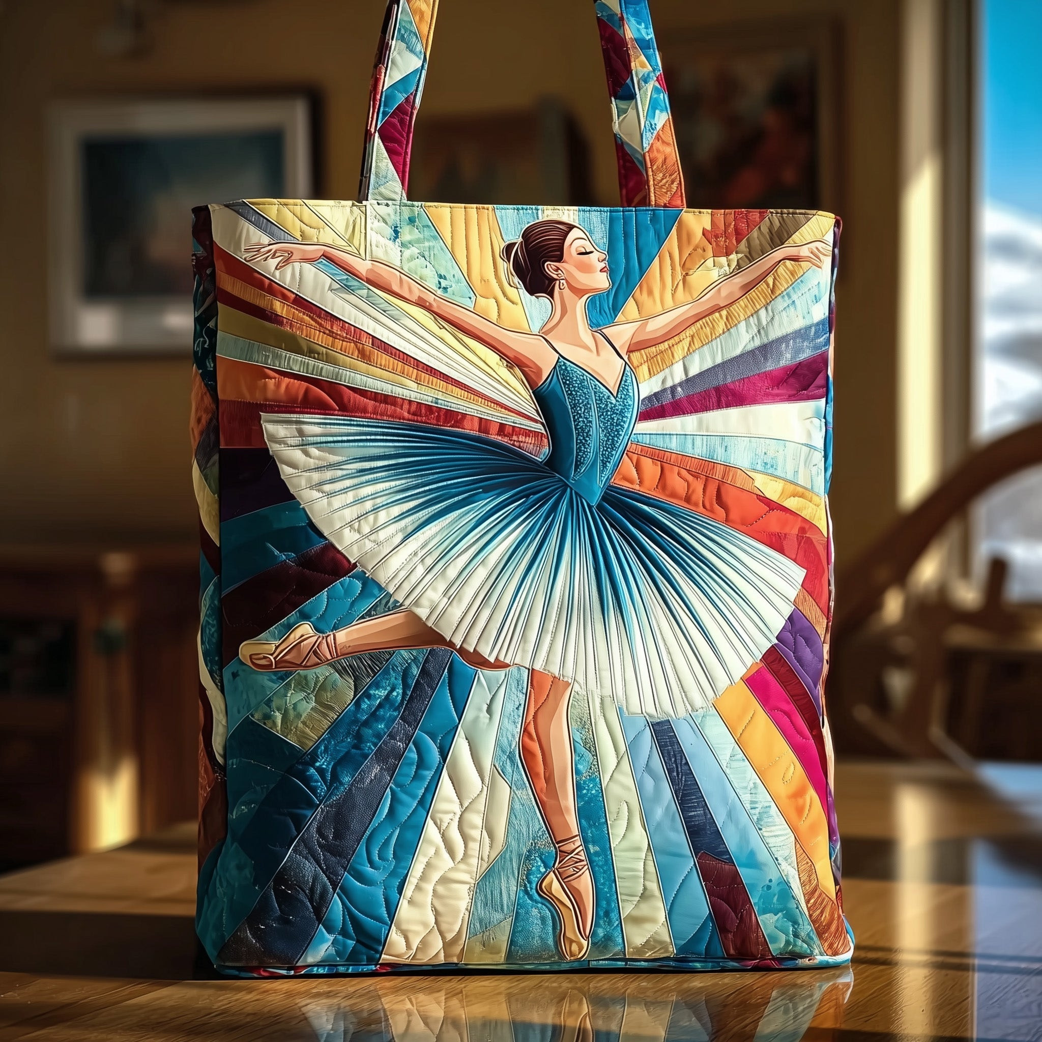 Ballet Queen Quilted Tote Bag Patchwork Tote Bag Ballet Themed Gifts For Her