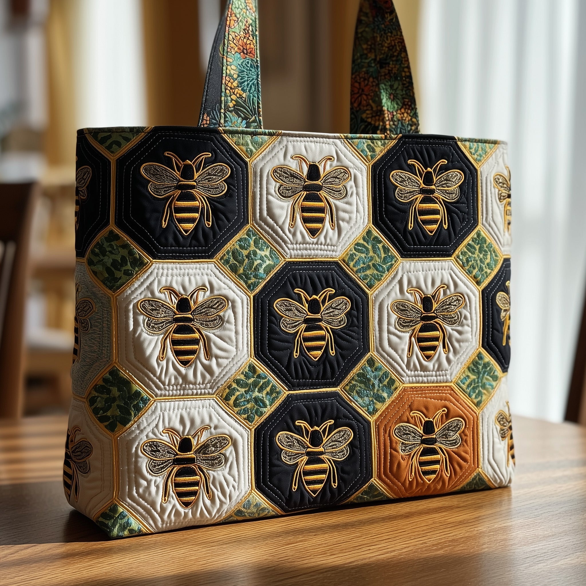 Bee Quilted Tote Bag Best Everyday Tote Present Ideas For Bee Lovers For Her