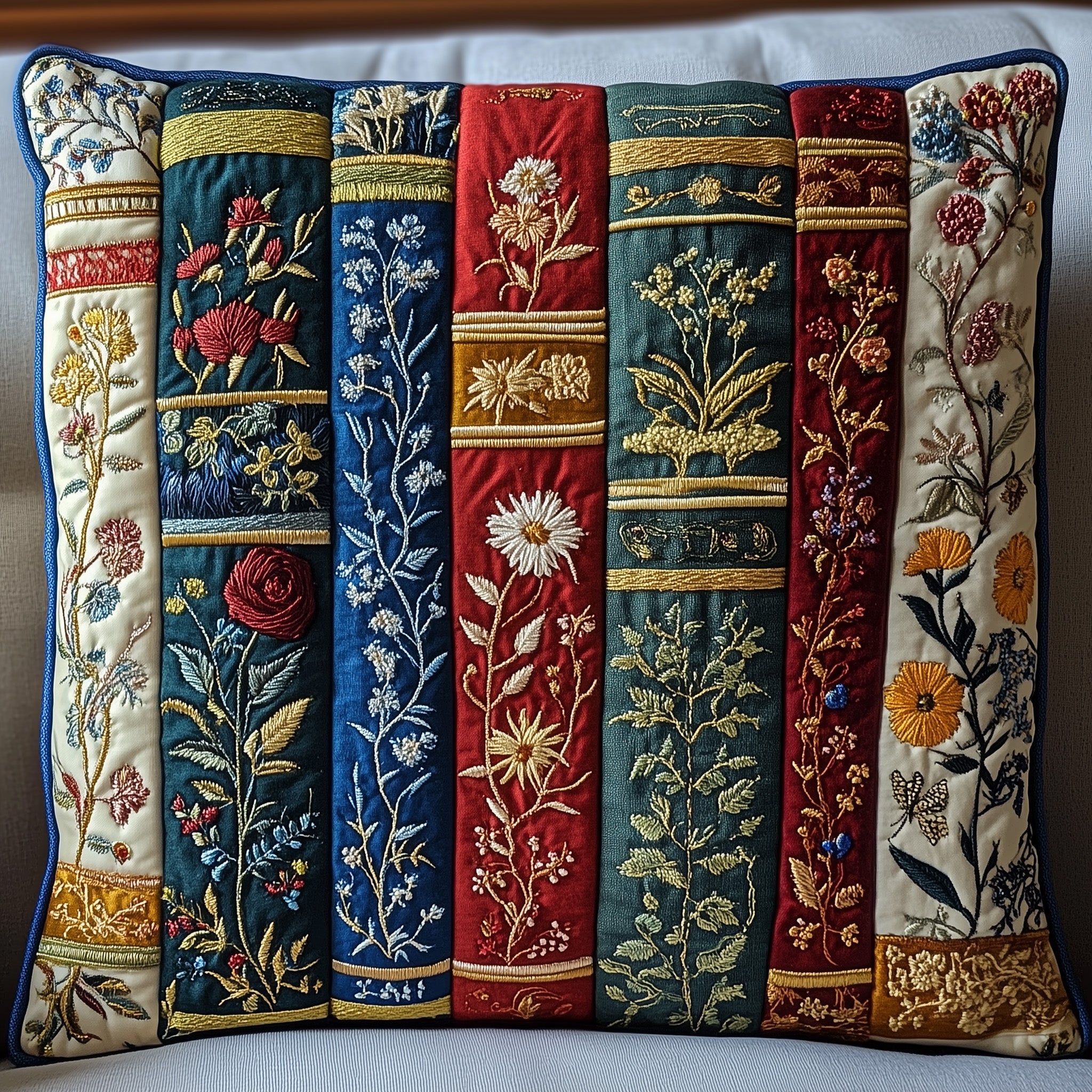 Bookish Quilted Pillow Case Throw Pillow Cover ItemAwesome Gifts For Book Lovers