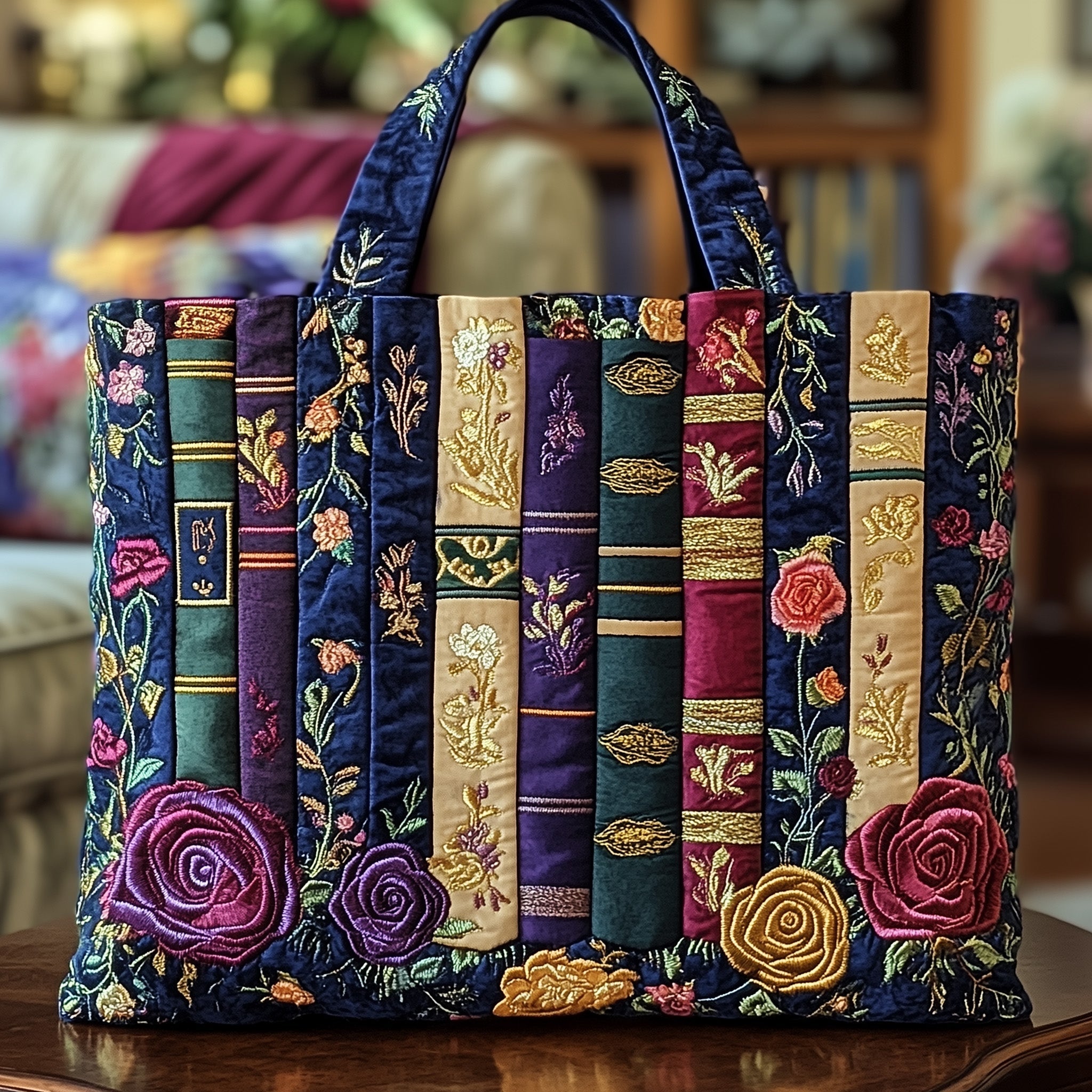 Bookish Quilted Tote Bag Best Bags For Women Birthday Presents For Book Lovers
