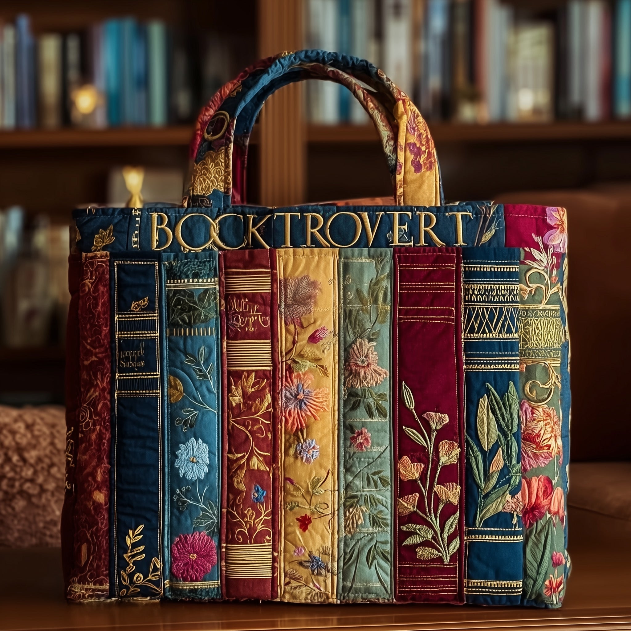 Booktrovert Quilted Tote Bag Best Handbag For Everyday Use Great Book Themed Gifts