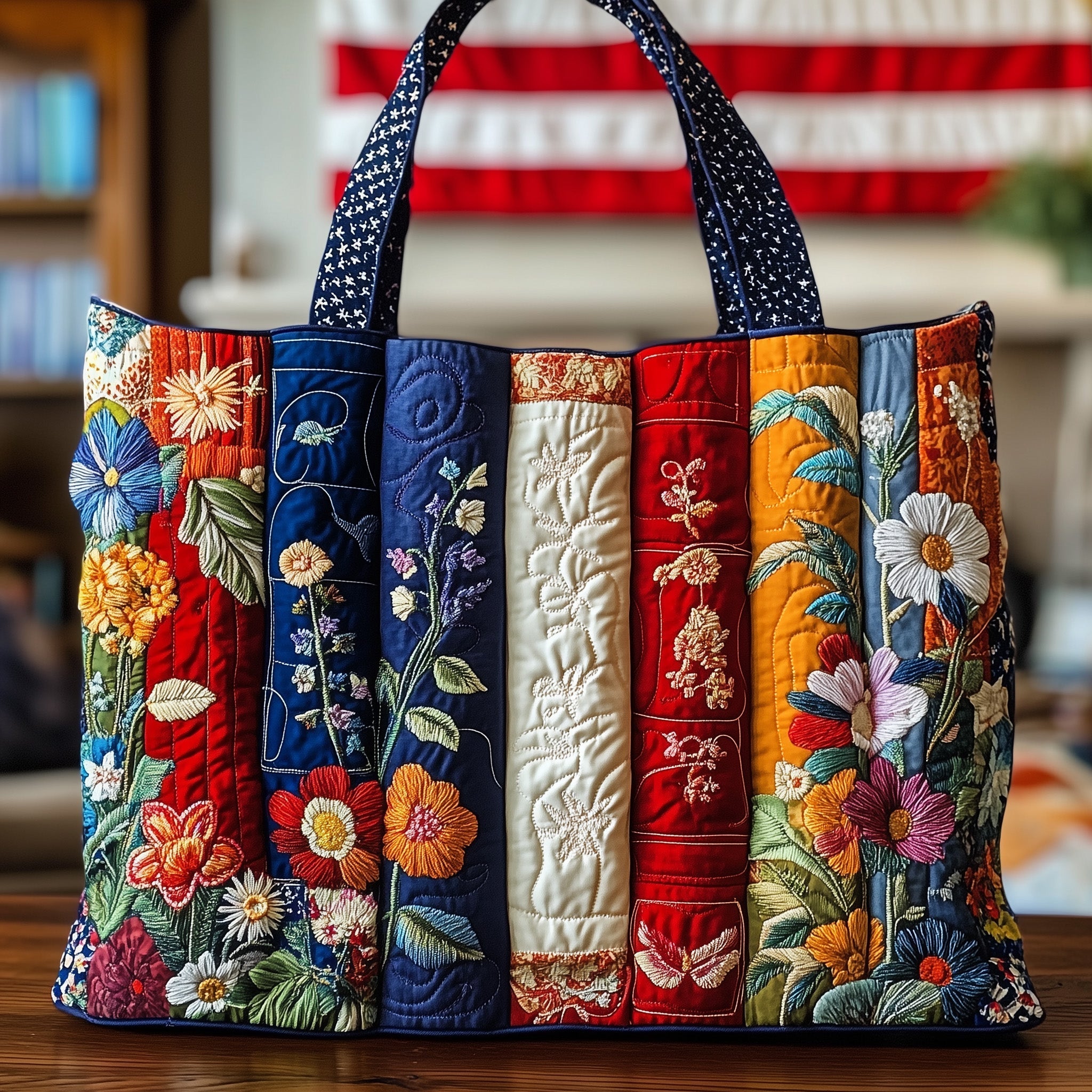 Bookworm Quilted Tote Bag Best Shoulder Tote Bag Book Lover Gifts For Girlfriend