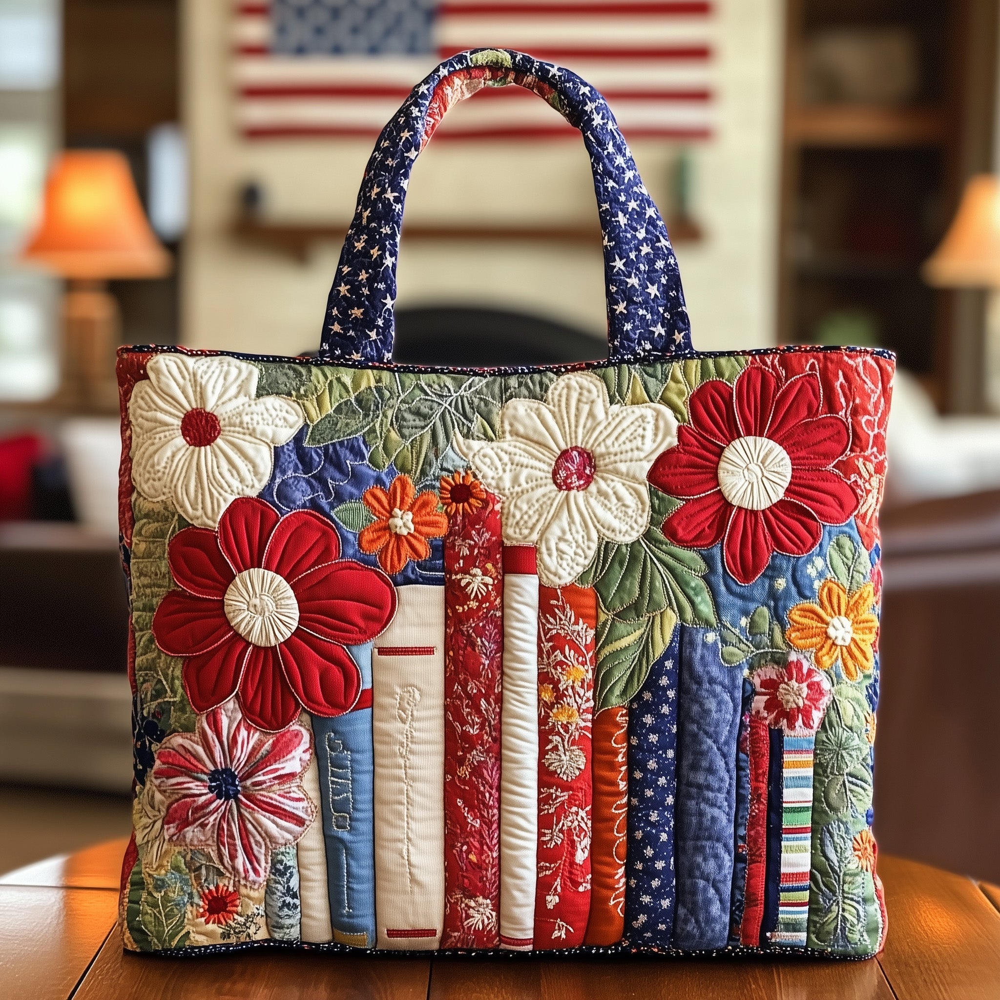 Bookworm Quilted Tote Bag Trendy Bags For Women Great Book Lover Gift Ideas
